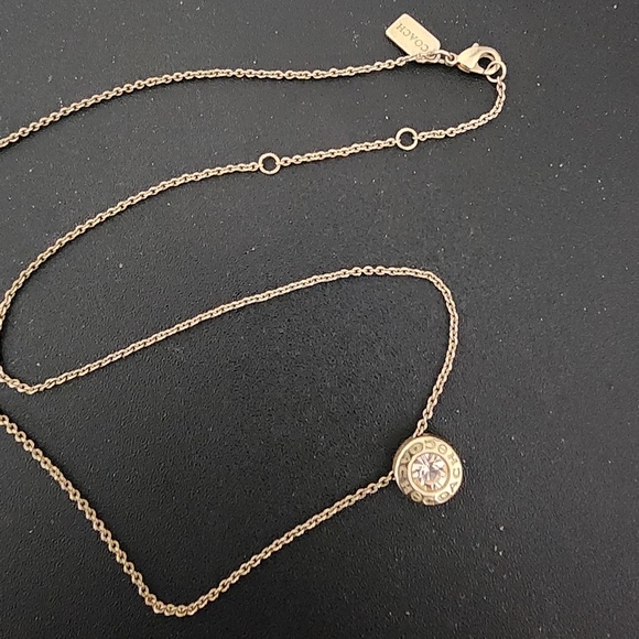 Coach Gold Dainty Necklace with Pendant - Picture 3 of 3